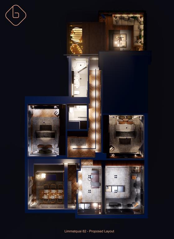 취리히 Le Bijou Lq82 Spectacular Limmatview Penthouse 아파트 외부 사진